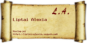 Liptai Alexia névjegykártya